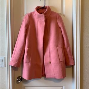 J Crew Mercantile pink wool city coat